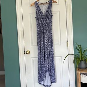 High-Low Wrap Front Maxi Dress